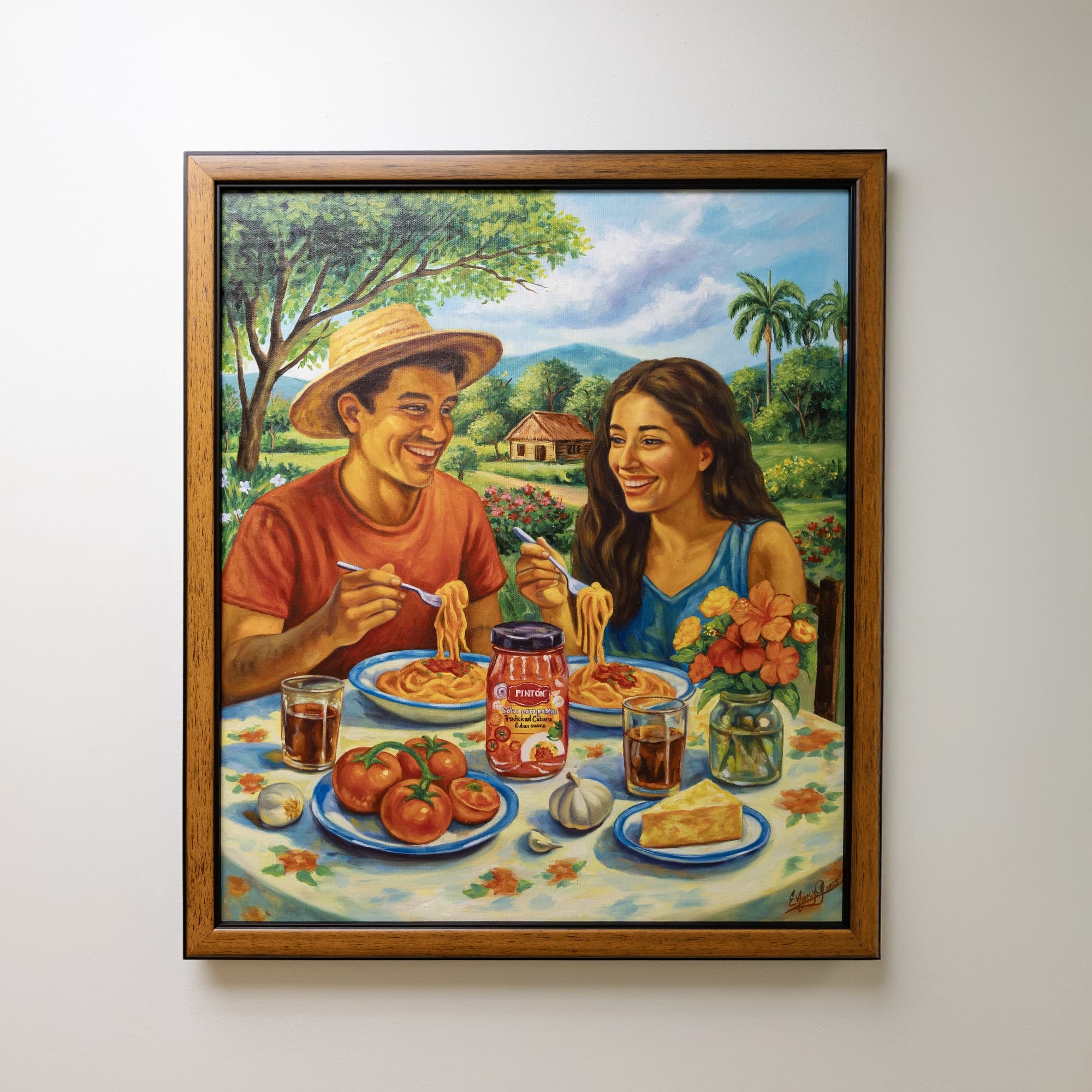 El sabor compartido — Óleo sobre lienzo